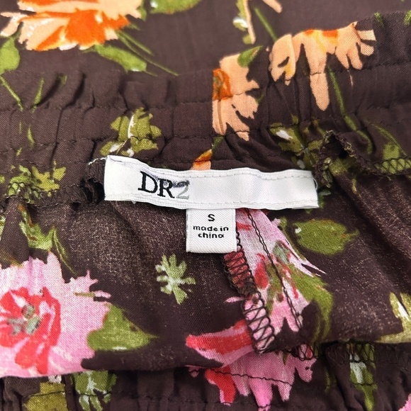Nordstrom DR2 Floral Leisure Shorts 100% Rayon Lightweight NWOT Ruffled Waist - Picture 11 of 13